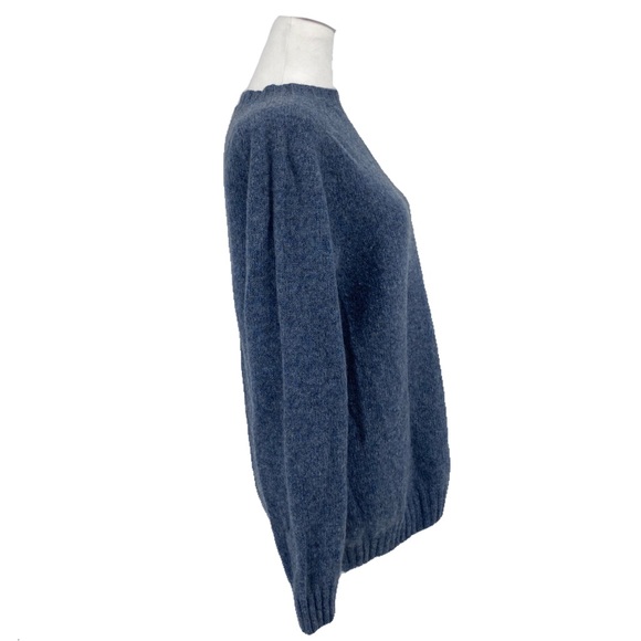 O’CONNELL’S 100% Wool Made in Scotland Blue Pullover Sweater - Picture 3 of 10